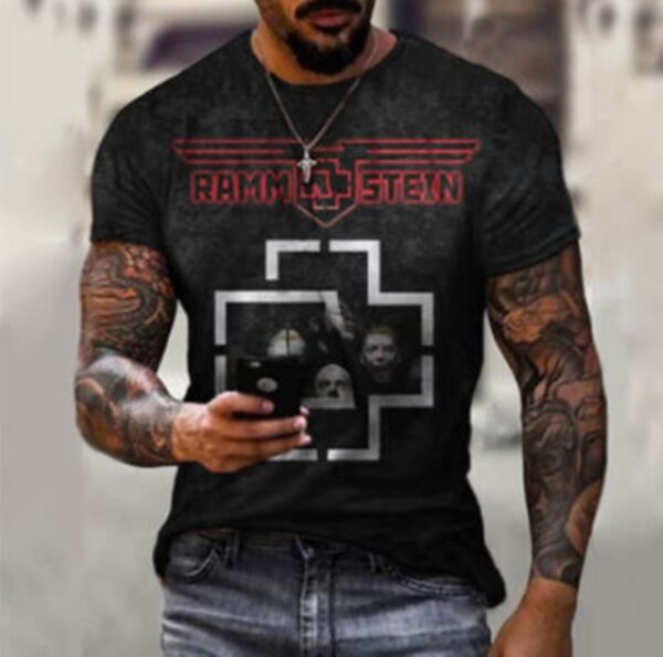 3D Printed T-shirt Short Sleeve Men - Image 2