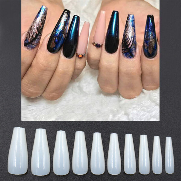 500 tablets of transparent natural color ballet fake nails - Image 2