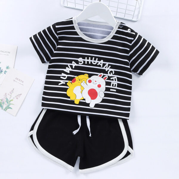 Children's Short Sleeve Suit Boys' And Girls' T-shirts And Shorts - Image 4