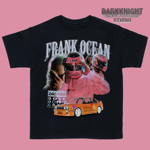 Frank Ocean Fahai Hip-Hop Portrait Vintage Short-Sleeved T-Shirt Rap Street Hiphop - Image 3