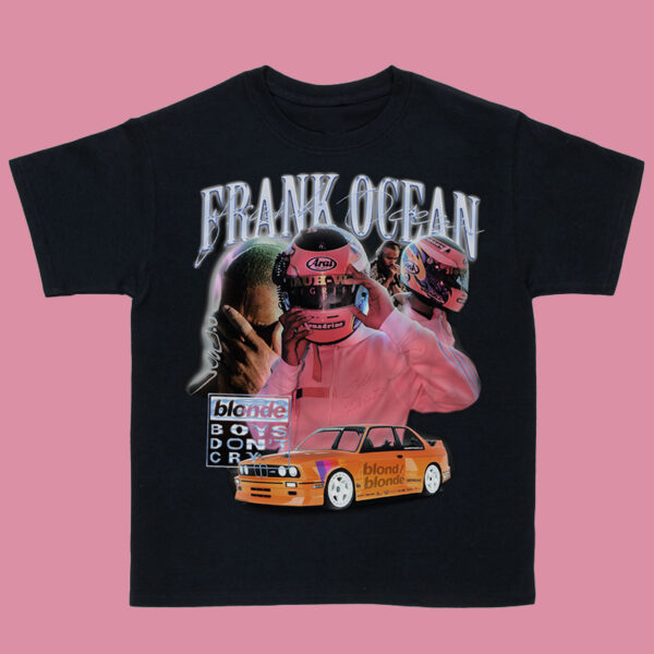 Frank Ocean Fahai Hip-Hop Portrait Vintage Short-Sleeved T-Shirt Rap Street Hiphop - Image 5