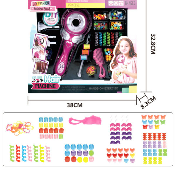 Girls Electric Automatic Hair Braid DIY Stylish Braiding Hairstyle Tool Twist Braider Machine Weave Roller Pretend Kids Toys - Image 9