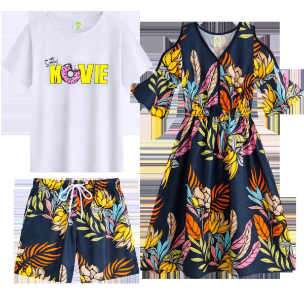 Summer Family Matching Outfit Mother and Daughter Dresses Daddy and Son T-shirt Short Pants Family look Clothes Set - Image 6