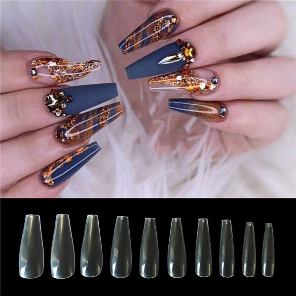 500 tablets of transparent natural color ballet fake nails - Image 3