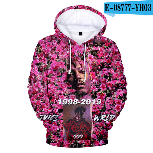 Hip-hop singer Juice Wrld 3D Hoodie - Image 2