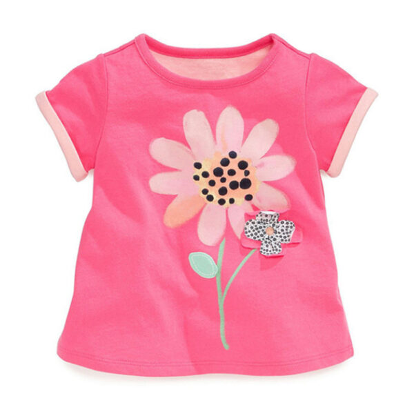 Children's Simple T-shirt Girls Short-sleeved Baby