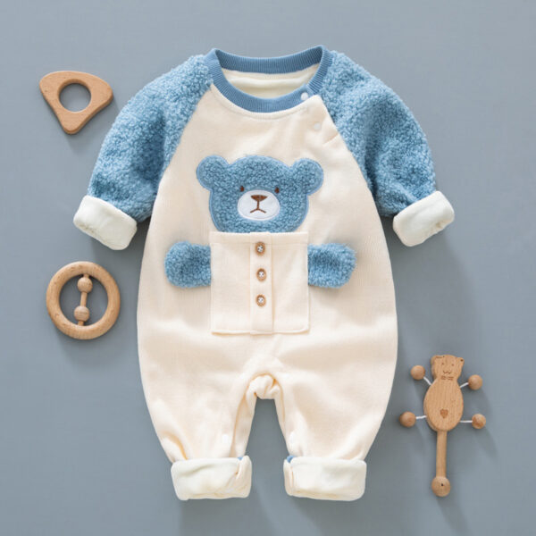 Cozy Fleece Romper for Newborns - Image 2