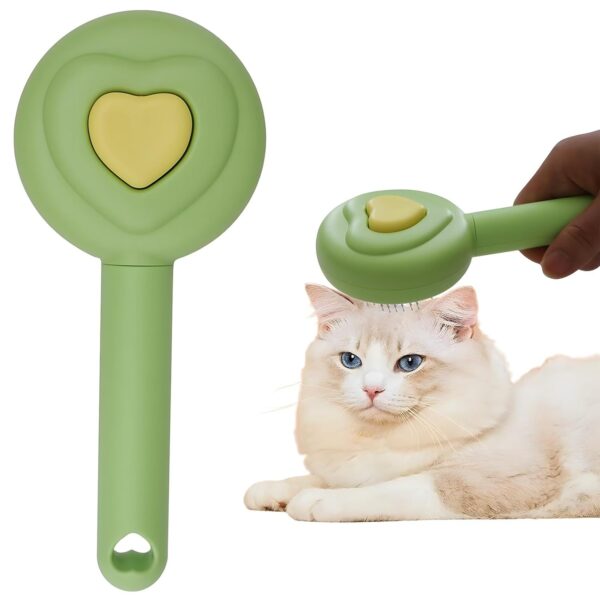 Pet Beauty Hair Removal Comb Cat Brush - One Click Release Care Cat Comb Dog Hair Removal Brush - Image 2