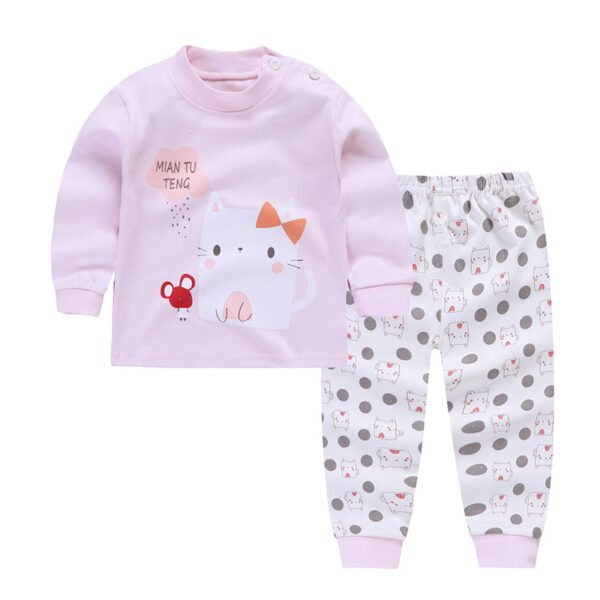 Autumn And Winter Pajamas, Baby Autumn Clothes, Long Trousers, Girls' Home Clothes, Long Sleeves - Image 7