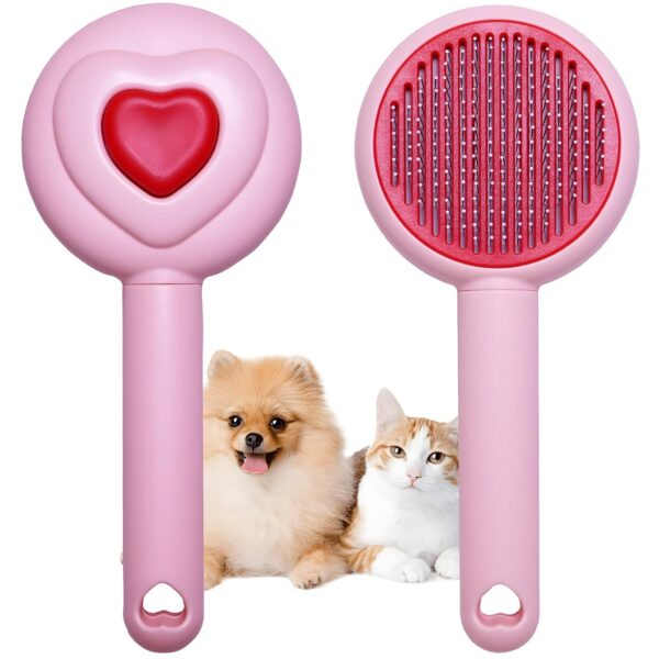 Pet Beauty Hair Removal Comb Cat Brush - One Click Release Care Cat Comb Dog Hair Removal Brush - Image 9