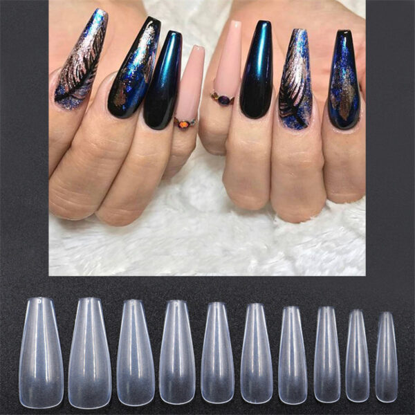 500 tablets of transparent natural color ballet fake nails - Image 4