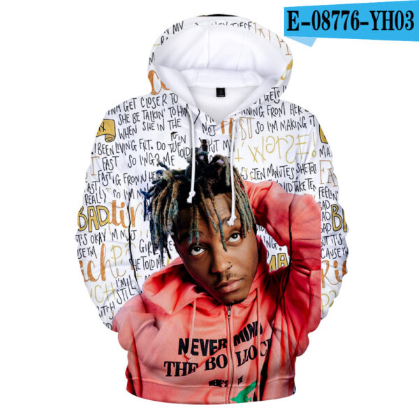 Hip-hop singer Juice Wrld 3D Hoodie - Image 4