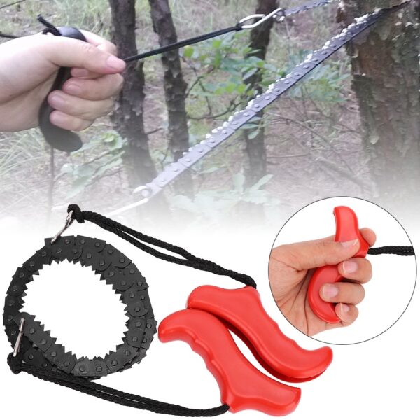 Outdoor Survival Pocket Chain Saw Hand Chainsaw Gear for Camping Hiking Hunting - Image 9