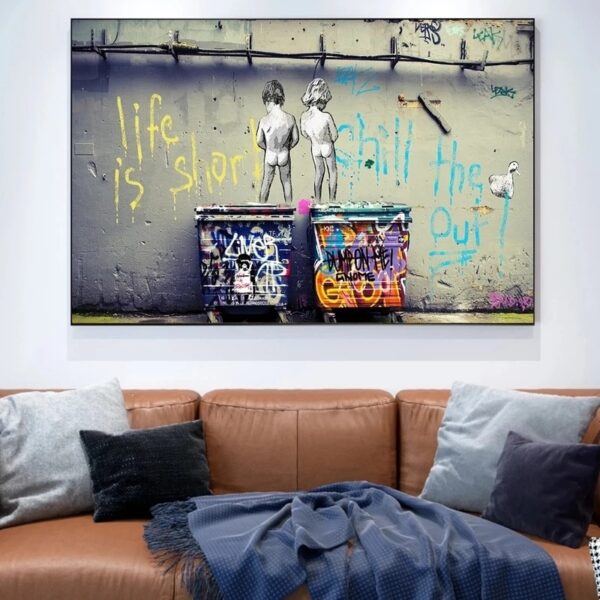 Canvas Painting Graffiti Street Art Wall Poster - Image 3