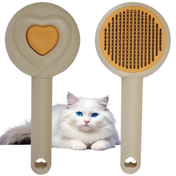 Pet Beauty Hair Removal Comb Cat Brush - One Click Release Care Cat Comb Dog Hair Removal Brush - Image 8