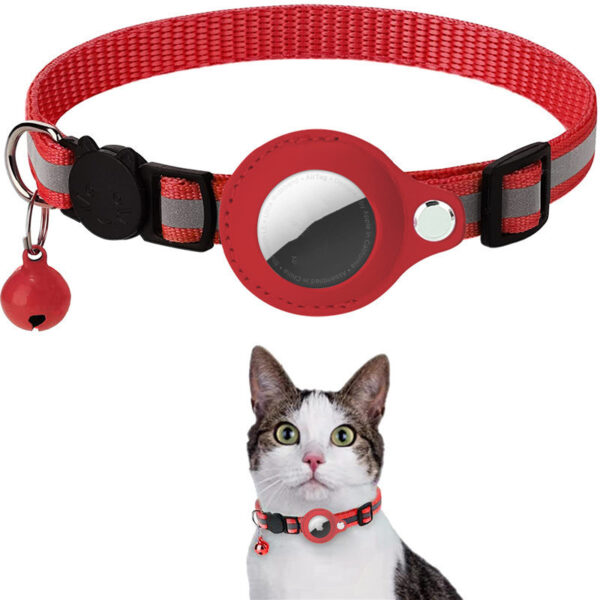 Reflective Collar Waterproof Holder Case For Airtag Air Tag Airtags Protective Cover Cat Dog Kitten Puppy Nylon Collar - Image 10