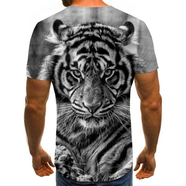 Printed Short Sleeve Geometric Graphic Hedging Digital Print T-Shirt For Men and Women - Image 3