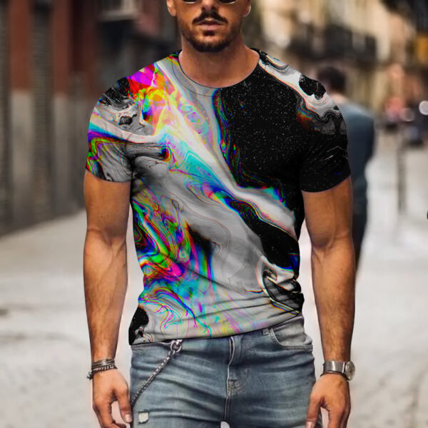 Men 3D Graphic Casual T-shirt - Image 2