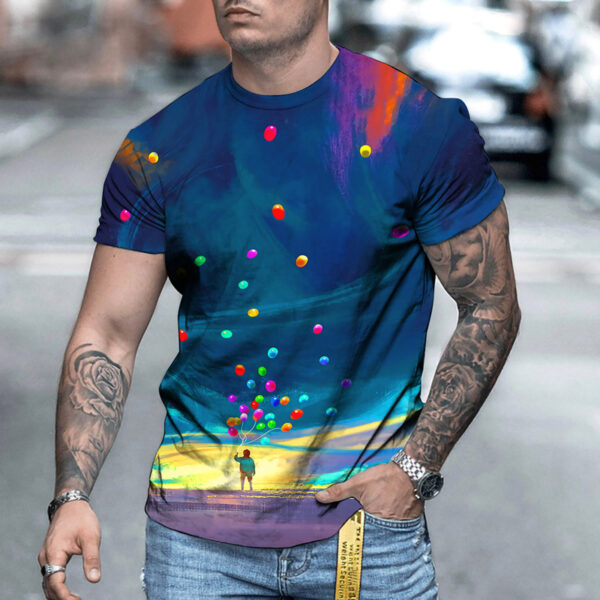 Men 3D Graphic Casual T-shirt - Image 7