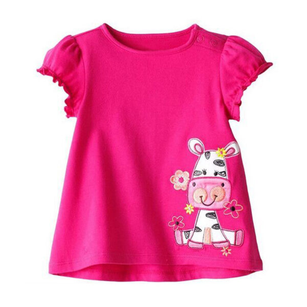 Children's Simple T-shirt Girls Short-sleeved Baby - Image 2