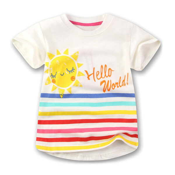 Children's Simple T-shirt Girls Short-sleeved Baby - Image 10