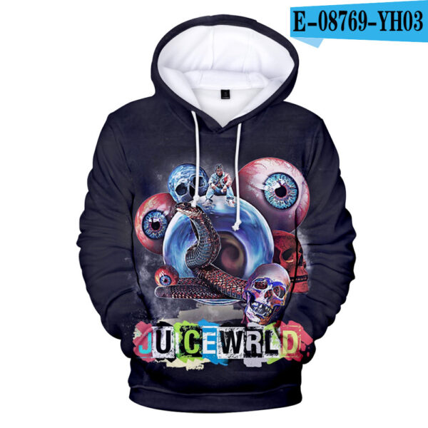 Hip-hop singer Juice Wrld 3D Hoodie - Image 7