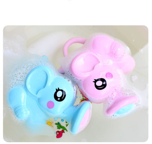 Baby Bath Toys Lovely Plastic Elephant Shape Water Spray For Baby Shower Swimming Toys Kids Gift Storage Mesh Bag Baby Kids Toy - Image 4