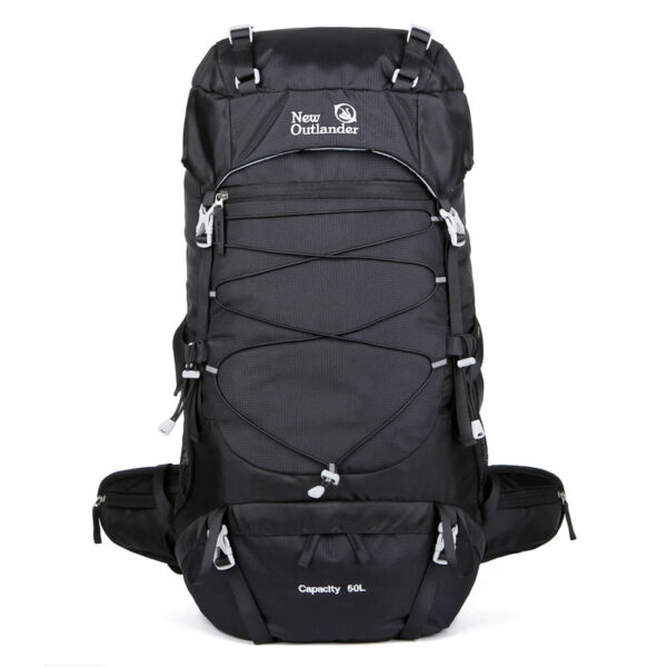 Outdoor Mountaineering Bag 50L Large Capacity Nylon Travel Camping Hiking Mountaineering Backpack - Image 6