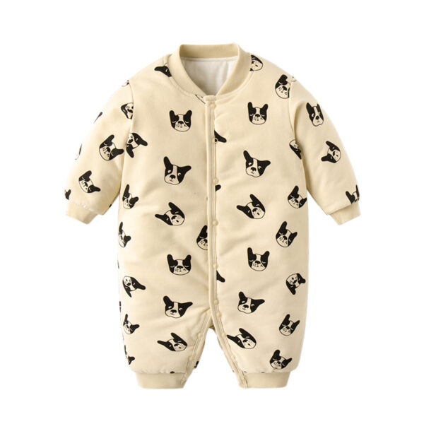 "Bebe's Thick Cotton Romper – Warm Climbing Outfit for Babies" - Image 4