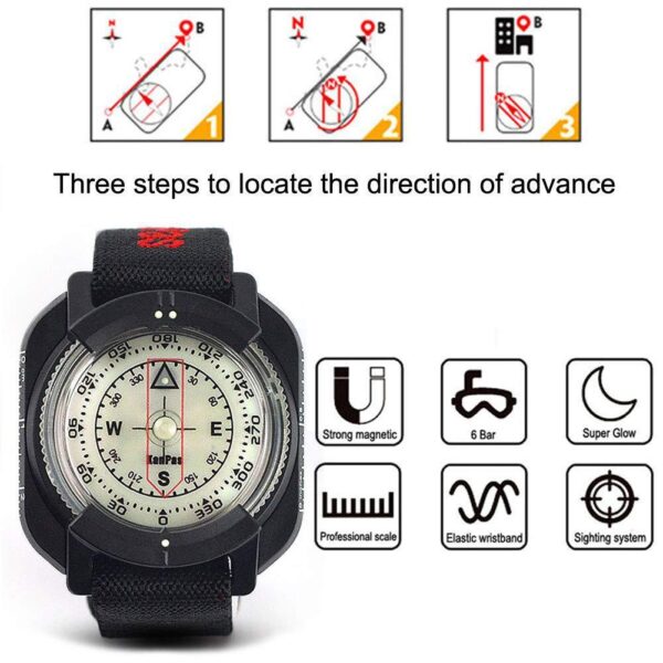 Watch style outdoor sports compass - Image 4