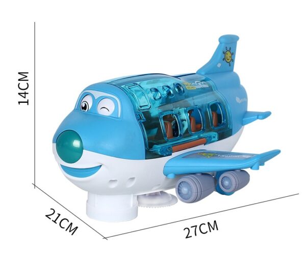 360 Rotating Electric Plane Airplane Toys For Kids Bump And Go Action Toddler Toy Plane With LED Flashing Light Sound For Boys - Image 5