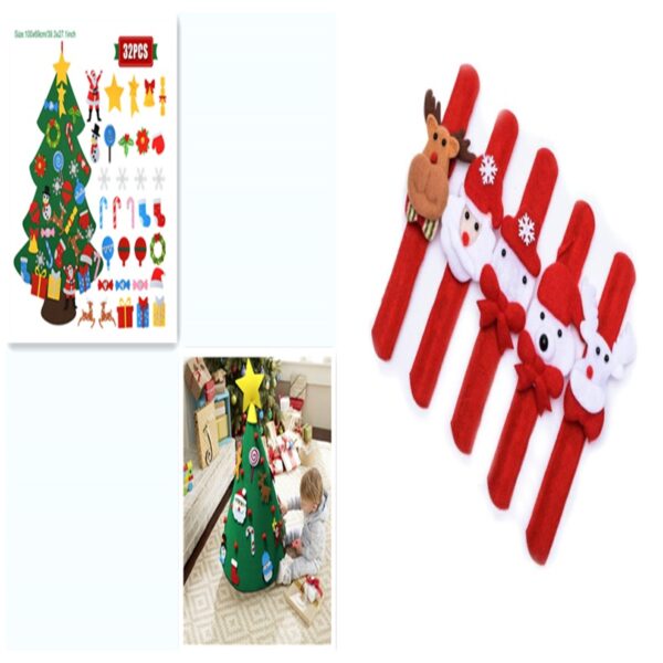 DIY Felt Christmas Tree New Year Toddler Kids Handmade Gift Toys Door Wall Hanging Ornaments Holiday Party Home Decor Set - Image 9