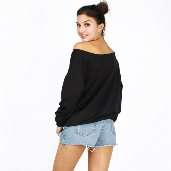 Autumn T-Shirts For Women Slash Neck Tee Shirt - Image 3