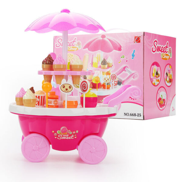 Children pretend play toys simulation candy Cart - Image 3