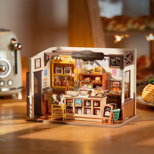 Robotime Rolife Becka's Baking House DIY Miniature House For Kids Children 3D Wooden Assembly Toys Easy Connection Home Decorate - Image 2