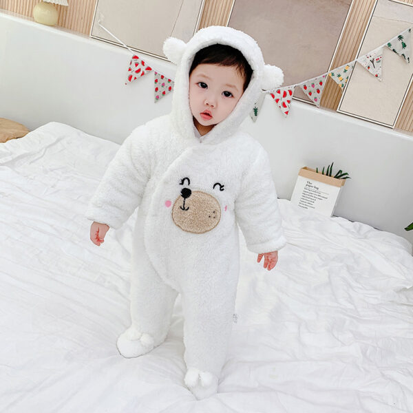 Season Baby Thickened Jumpsuit Shu Cotton Velvet Jumpsuit Newborn Winter Baby & Kids Clothes Romper - Image 10