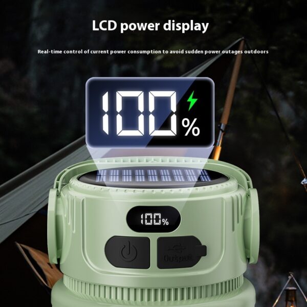 Solar Multi-gear Adjustable Outdoor Portable Charging Camping Lantern - Image 3