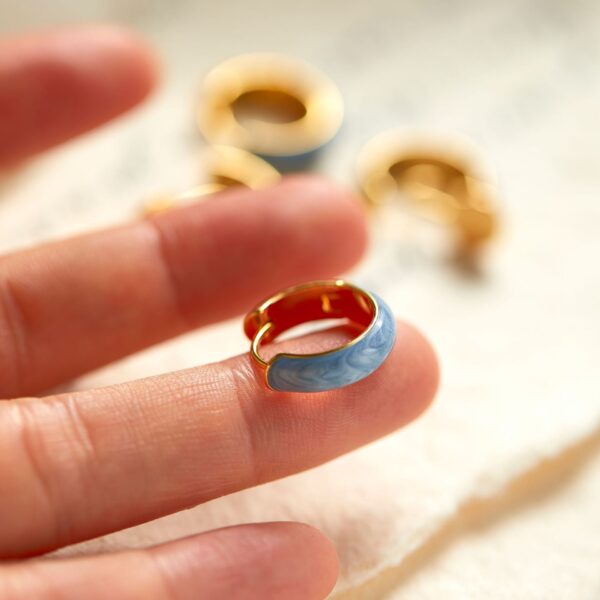 Enamel Minority Simple Ring Ear Clip Female Mosquito Coil Without Piercing - Image 2