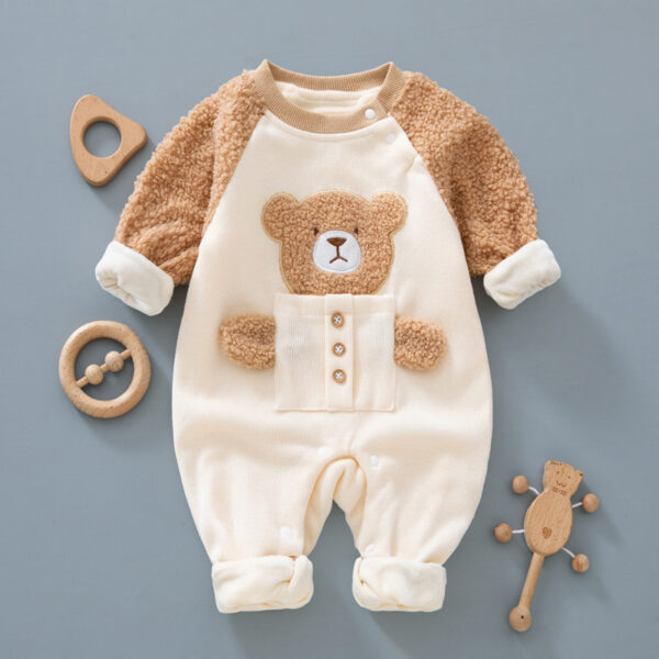 Cozy Fleece Romper for Newborns - Image 4