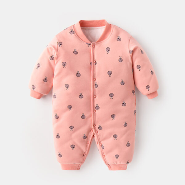 "Bebe's Thick Cotton Romper – Warm Climbing Outfit for Babies" - Image 6