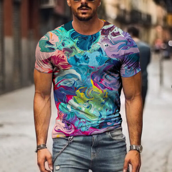 Men 3D Graphic Casual T-shirt - Image 5