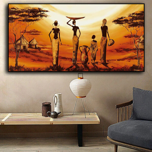 Abstract African Woman Canvas Wall Art Poster - Image 4