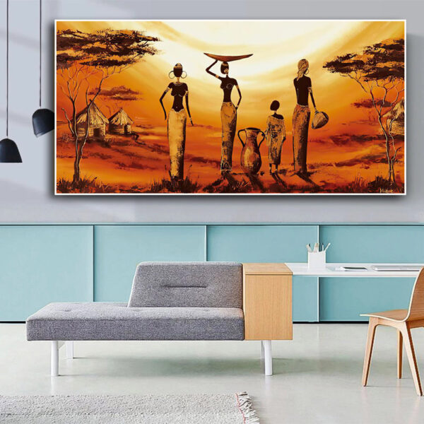 Abstract African Woman Canvas Wall Art Poster - Image 3