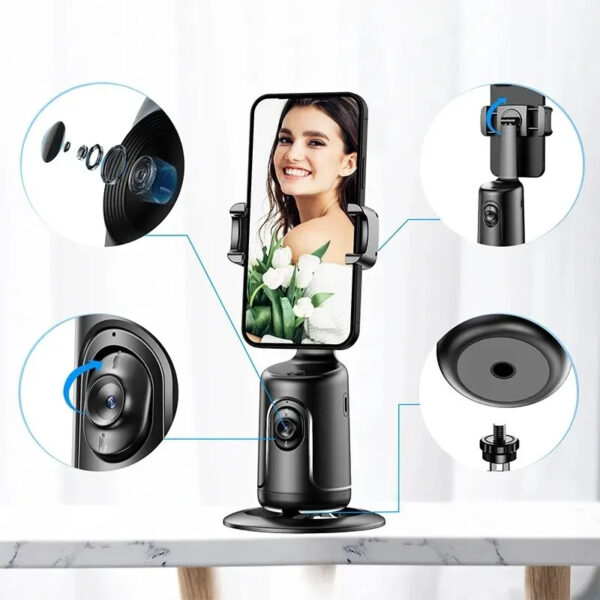 AI-Powered 360° Auto Face Tracking Gimbal – Smart Stabilizer Tripod for Smartphone Video, Vlogs, and Live Streaming - Image 5