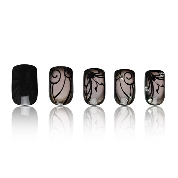 Dark Ins Style Black Vine Wearing Nails And Nails - Image 5