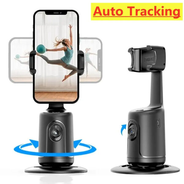 AI-Powered 360° Auto Face Tracking Gimbal – Smart Stabilizer Tripod for Smartphone Video, Vlogs, and Live Streaming