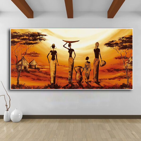 Abstract African Woman Canvas Wall Art Poster - Image 5