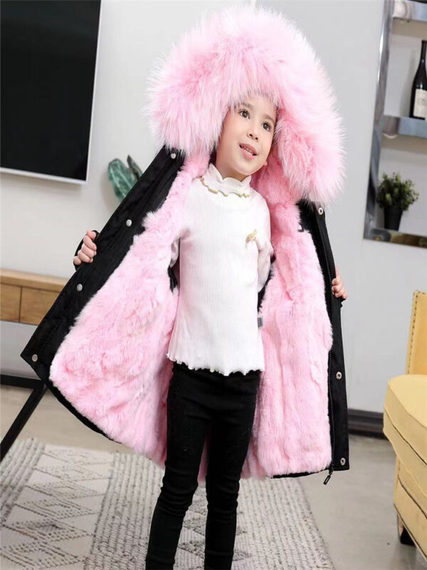 Children's Jackets Girls' Clothes Boys And Babies Big Fur Collar - Image 4