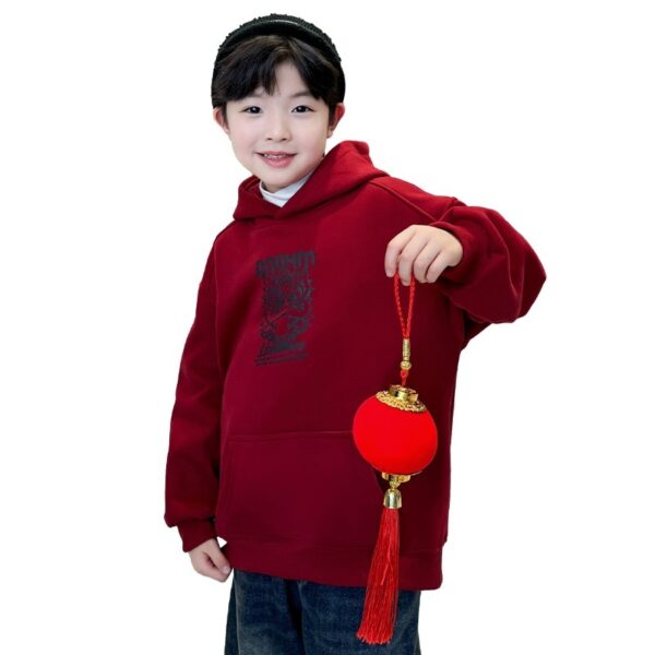 Dragon Year Fleece-Lined Sweater for Boys – Middle and Big Kids - Image 2