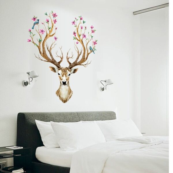 Sika Deer DIY Wall Stickers Wall Decor Art Decals For Kids Rooms Bedroom Living Room European Style Poster Unique Wall Sticker - Image 3